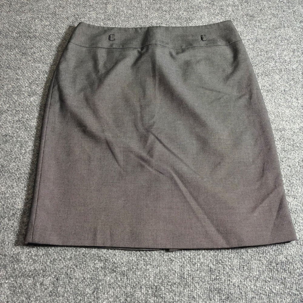 Liz Claiborne Pencil‎ Skirt Womens 12 Gray Black White Career Lined